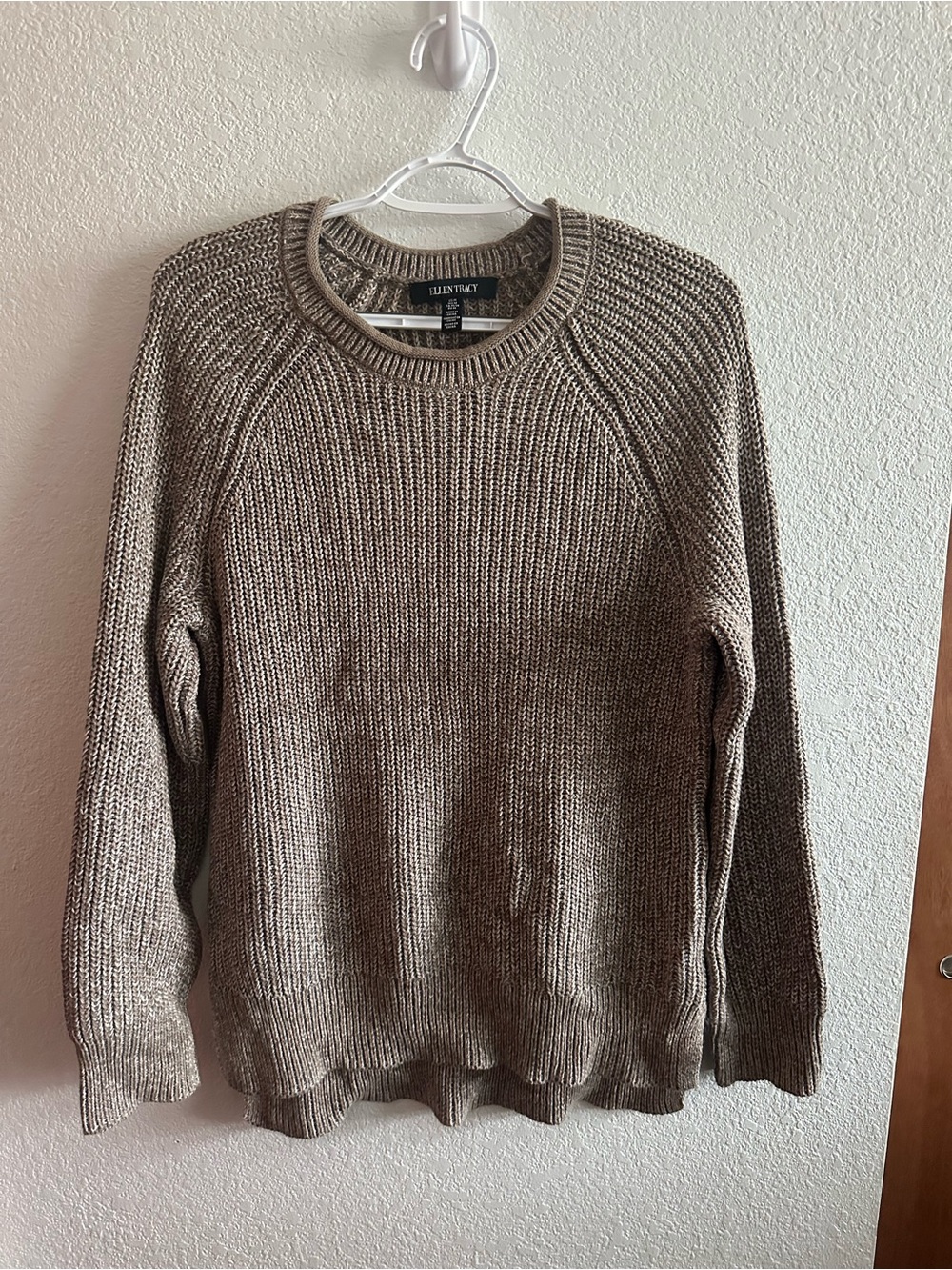 Ellen Tracey Crewneck Sweater - Taupe